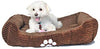 Long Rich Reversible Rectangle Pet Bed Dog Bed with Dog Paw Embroidery,Medium size, by Happycare Textiles - BESTMASCOTA.COM