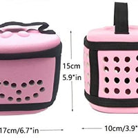 Portable Mini Poodle Puppy Carrier hámster Jaula – Cute Travel Carrier hard-sided Jaula para Animal Pequeño Cachorro Kitty erizo - BESTMASCOTA.COM