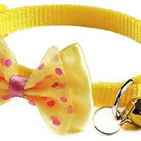 Yasma - Collar para gato con colgante de campana, 12 unidades, diseño de pajarita, de nailon, colores variados - BESTMASCOTA.COM