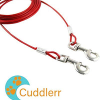Petey's Pet Products - Cable de amarre para perros, 16 pulgadas, chapado en cromo, antióxido, ideal para acampar o el jardín, apto para arnés, correa y accesorios de cadena - BESTMASCOTA.COM