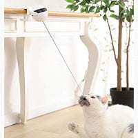 Ito Rocky Cat Juguetes interactivos de persecución – Juguete de perseguidor de plumas – Juguete giratorio – Ratón de control remoto – Juguete de cuerda de vuelo - BESTMASCOTA.COM