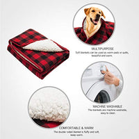 Mihachi - Manta de forro polar suave y cálida de doble cara, suave y agradable al tacto, para perros, gatos y mascotas, con patrón de cuadros rojos y negros - BESTMASCOTA.COM