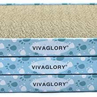 Vivaglory - Rascador de gatos reversible de cartón con caja, almohadilla rascadora para gatos, sofá corrugado para gatos, incluye hierba de gato - BESTMASCOTA.COM