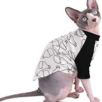 Sphynx - Camisetas de algodón para mascotas con diseño de gato sin pelo, transpirable, para verano - BESTMASCOTA.COM