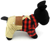 SMALLLEE_LUCKY_STORE Pet Clothes for Small Dog Cat Red Plaid Shirts Sweater with Khaki Overalls Pants Jumpsuit - BESTMASCOTA.COM