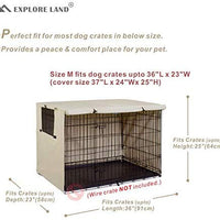 Explore Land - Funda para jaula de perro de poliéster duradero, ajuste universal para jaula de perro de 30 a 42 pulgadas - BESTMASCOTA.COM