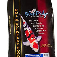 Blue Ridge - Pellets de comida para pescado, fórmula de crecimiento de peces dorados y Koi, mini pellet flotante de 1/8 pulgadas, dieta equilibrada - BESTMASCOTA.COM