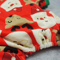 Fitwarm - Ropa de Navidad para mascotas, perro, pajamas, vacaciones, gato, ropa ligera de terciopelo de Papá Noel reno, color rojo - BESTMASCOTA.COM