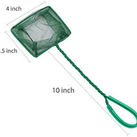 Pawfly 4 Inch Aquarium Net Fine Mesh Small Fish Catch Nets with Plastic Handle - Green - BESTMASCOTA.COM