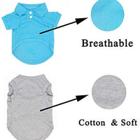 TOLOG - Juego de 4 camisetas para perros y cachorros para perros pequeños, medianos, grandes, de algodón, suave y transpirable - BESTMASCOTA.COM