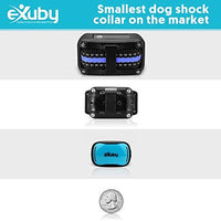 eXuby - Collar de choque pequeño para perros pequeños de 5 a 15 libras, collar más pequeño del mercado, combina sonido, vibración, choque, 9 niveles de intensidad, control remoto de bolsillo, batería de larga duración, diseño impermeable - BESTMASCOTA.COM