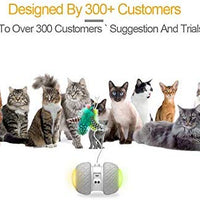 Pelota de juguete interactiva para gatos, movimiento automático irregular, con batería de gran capacidad, juguete para gatos, pájaros y muelles (blanco) - BESTMASCOTA.COM