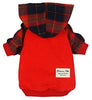 Fitwarm - Ropa para mascotas con capucha y capucha, color rojo - BESTMASCOTA.COM