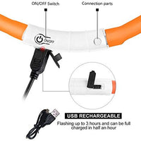 Collar LED para perro, recargable por USB, collar brillante para perro, cuello iluminado, mejora la seguridad y visibilidad de la mascota en la noche, 3 modos intermitentes, resistente al agua, collar iluminado para perros pequeños y medianos grandes - BESTMASCOTA.COM