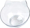 Cuenco elevado para gatos y perros pequeños, cuenco doble con cara de gato - BESTMASCOTA.COM