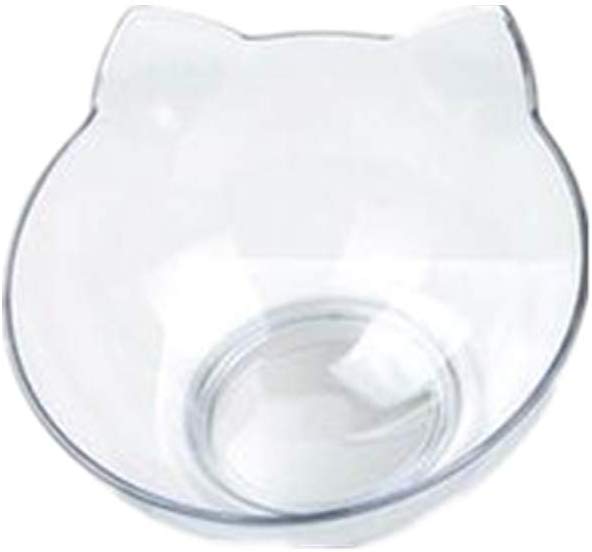Cuenco elevado para gatos y perros pequeños, cuenco doble con cara de gato - BESTMASCOTA.COM