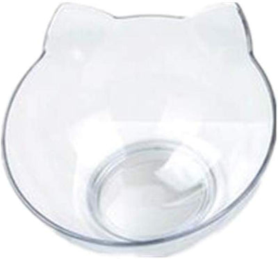 Cuenco elevado para gatos y perros pequeños, cuenco doble con cara de gato - BESTMASCOTA.COM