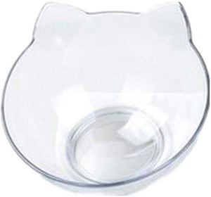 Cuenco elevado para gatos y perros pequeños, cuenco doble con cara de gato - BESTMASCOTA.COM