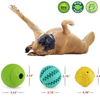 Idepet Pelota de juguete para perro, no tóxica, resistente a mordidas, pelota de juguete para mascotas, perros, cachorros, gatos, alimentador de comida para mascotas, masticar, limpieza de dientes, juego de pelotas de ejercicio, 2 unidades, azul y verde - BESTMASCOTA.COM