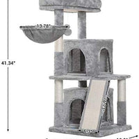 Hey-bro - Árbol para gatos de varios niveles con postes de rascador cubiertos de sisal para gatitos, gatos y mascotas - BESTMASCOTA.COM