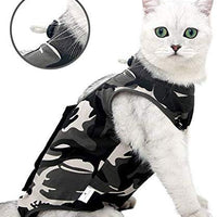 Coppthinktu - Traje de recuperación de gatos para heridas abdominales o enfermedades de la piel, transpirable E-Collar Alternativa para gatos y perros, después de cirugía desgaste anti lamer heridas - BESTMASCOTA.COM