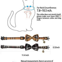 KUDES - Juego de 2 collares para gato con pajarita y campana para gatitos y algunos cachorros, ajustable de 7.8 a 10.5 pulgadas - BESTMASCOTA.COM