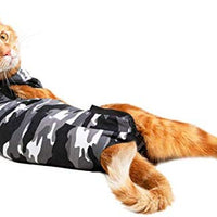 Traje de recuperación de gato de Suitical, negro - BESTMASCOTA.COM