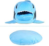 Grey Shark Bed for Small Cat Dog Cave Bed With  Removable Cushion,waterproof Bottom - BESTMASCOTA.COM