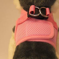 Arnés para perros de malla suave, cómodo para razas pequeñas, cachorros, juguetes, de 2 a 16 lb, en color rosa bebé, azul, negro, rojo, camuflado en tamaño pequeño, mediano, grande y extra grande - BESTMASCOTA.COM