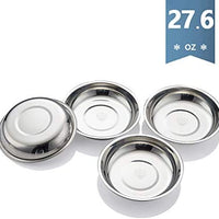 VENTION Global Wansheng - Plato de comida para gatos, cuencos de acero inoxidable para mascotas, plato poco profundo para gatos, cuencos de comida para perros, 10-42 onzas - BESTMASCOTA.COM