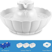 IPETTIE Tritone - Fuente de agua de cerámica para mascotas, ultra silenciosa, mejor que el plástico, fuentes de agua para gatos y perros, dispensador de agua para mascotas con filtros de repuesto y espuma - BESTMASCOTA.COM