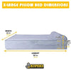 Cama para perro de espuma de memoria ortopédica de alta calidad de 7 pulgadas de grosor con almohada y funda extraíble fácil de lavar con parte inferior antideslizante. Incluye forro impermeable para perros grandes. - BESTMASCOTA.COM