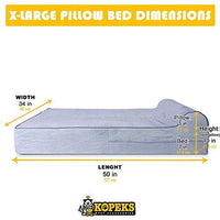Cama para perro de espuma de memoria ortopédica de alta calidad de 7 pulgadas de grosor con almohada y funda extraíble fácil de lavar con parte inferior antideslizante. Incluye forro impermeable para perros grandes. - BESTMASCOTA.COM