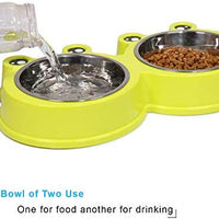 UPSKY - Cuencos dobles para gatos, para modelar, alimentador de agua alimentaria, antideslizante, acero inoxidable, para conejo y mascotas - BESTMASCOTA.COM