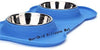 Hubulk - Cuencos para perros, 2 cuencos de acero inoxidable con alfombrilla de silicona antideslizante antiderrames + cuencos de agua y alimentos para alimentar perros pequeños, medianos, grandes, gatos, cachorros - BESTMASCOTA.COM
