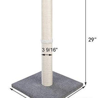 Dimaka Ultimate 29" de alto rascador de gato grande, poste de sisal natural y base pesada, rascador vertical completo - BESTMASCOTA.COM