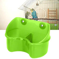 Sheens comedero de jaula de pájaros, de plástico, doble cuenco de alimentación, sin ensuciar, alimentador de agua de alimentos fijos para loros, periquitos, cacatúas, aves de corral, codornices - BESTMASCOTA.COM