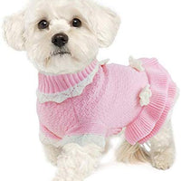Joytale Turtleneck - Ropa de invierno para perro o mascota, diseño de flores, color rosa - BESTMASCOTA.COM