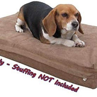 Dogbed4less - Funda de edredón para cama de mascotas, de microfibra, duradera, color marrón, con funda interior impermeable para perros pequeños, medianos y extra grandes - BESTMASCOTA.COM