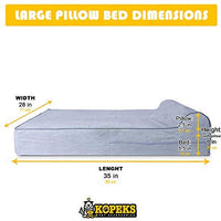 KOPEKS - Orthopedic Memory Foam Dog Bed With Pillow and Waterproof Liner & Anti-Slip Bottom - BESTMASCOTA.COM