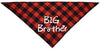 Busypaws 3 PCS Big Brother Dog Bandanas Plaid Reversible Triangle Bibs Pet Scarf Accessories - BESTMASCOTA.COM