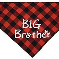 Busypaws 3 PCS Big Brother Dog Bandanas Plaid Reversible Triangle Bibs Pet Scarf Accessories - BESTMASCOTA.COM