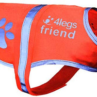 Chaleco reflectante de seguridad para perros, 5 tamaños para adaptarse a perros de 10 libras – 130 libras: alta visibilidad para actividades al aire libre día y noche, mantiene a tu perro visible, seguro de coches y accidentes de caza | Blaze Orange chale - BESTMASCOTA.COM