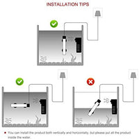 Calentador de acuario UPMCT, 50 W, 100 W, 300 W, calentador sumergible de tanque de peces con termómetro, ajuste de tira, termostato de perilla, apto para 5 a 85 galones - BESTMASCOTA.COM