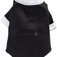 Kuoser - Camisa para perro, para cachorro o mascota, con corbata negra, ideal para bodas - BESTMASCOTA.COM