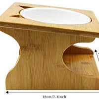 Petsoigné - Mesa de comedor para mascotas con soporte elevado de madera para mascotas, cuencos elevados con soporte oblicuo para comer más cómodamente para gatos, perros, gatitos y cachorros - BESTMASCOTA.COM