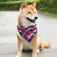 Paquete de 8 bandanas para perro y bufanda para perro, pañuelo triangular para mascotas, lavable, reversible, estampado a cuadros, pañuelo para mascotas y perros - BESTMASCOTA.COM