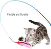 Juguete para gatos con plumas de JIARON, 2 piezas retráctiles de juguete para gatos y 10 piezas de repuesto con relleno de campana, temporizador interactivo y divertido ejercicio para gatos o gatos. - BESTMASCOTA.COM