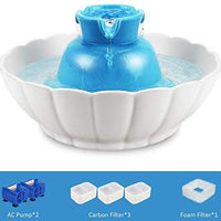 IPETTIE Tritone - Fuente de agua de cerámica para mascotas, ultra silenciosa, mejor que el plástico, fuentes de agua para gatos y perros, dispensador de agua para mascotas con filtros de repuesto y espuma - BESTMASCOTA.COM
