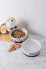 Bone Dry DII - Cuenco redondo de cerámica para comida y agua con borde de silicona antideslizante para perros y gatos - BESTMASCOTA.COM